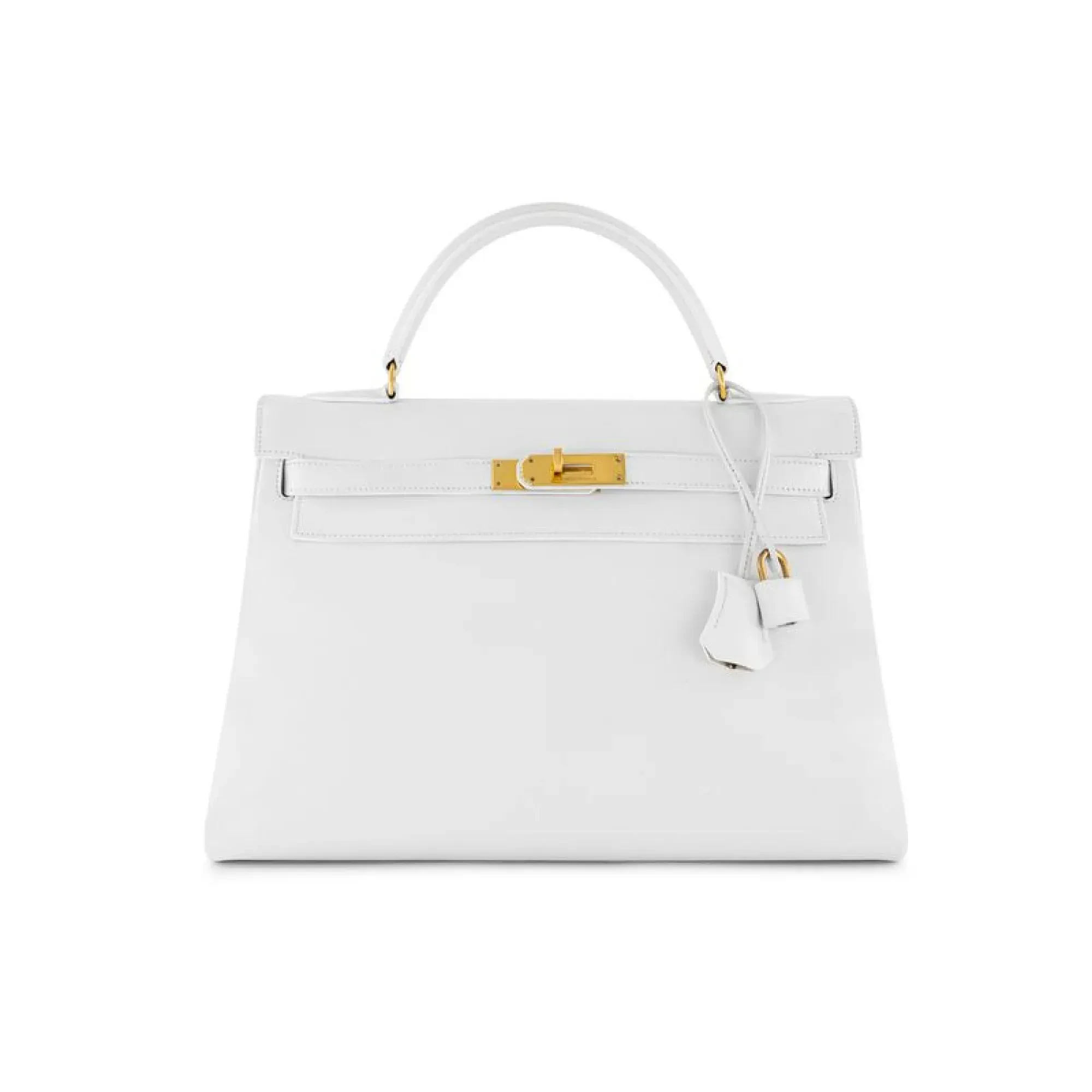 Hermès · Kelly Retourné 32 · White · Gold Hardware · 1984