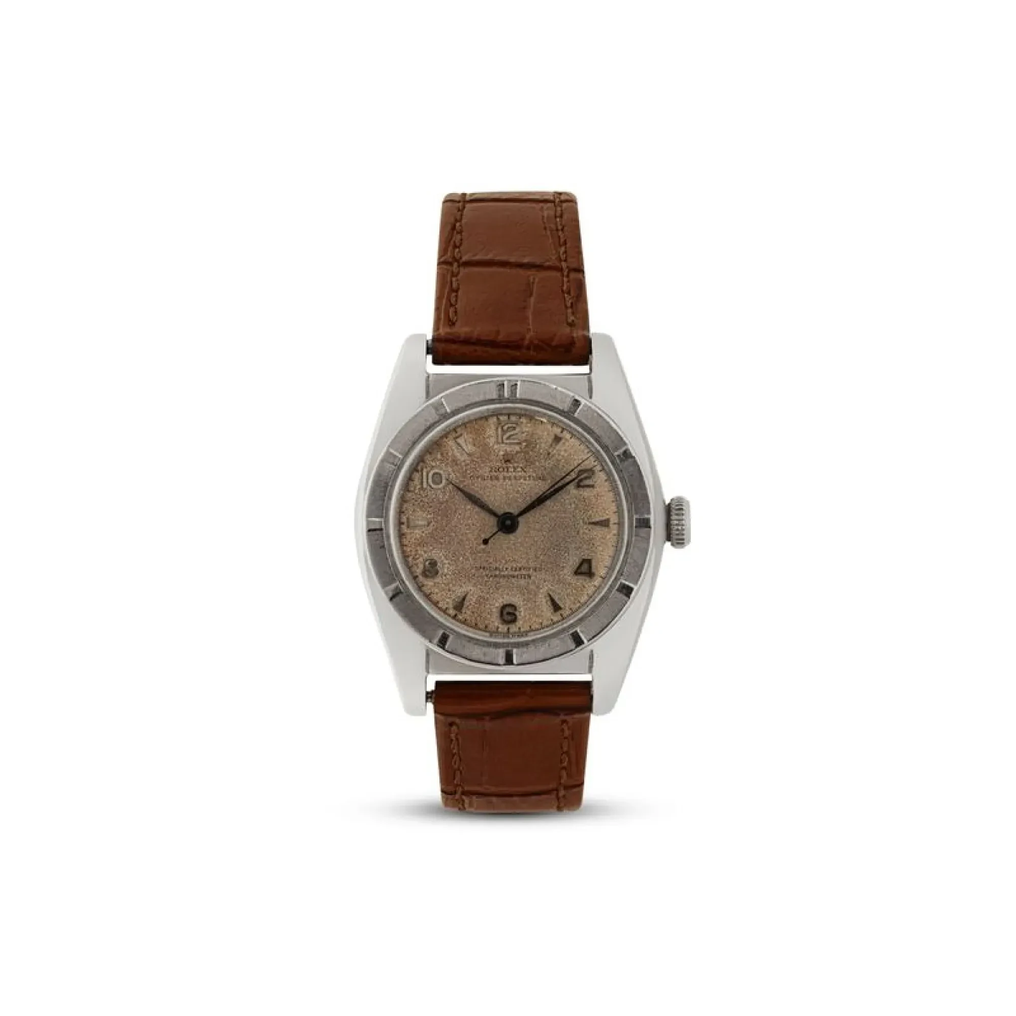 Rolex Rolex · Oyster Perpetual 'Bubbleback' · Stainless Steel · Tropical Arabic Dial · Ref. 5015 · 1949