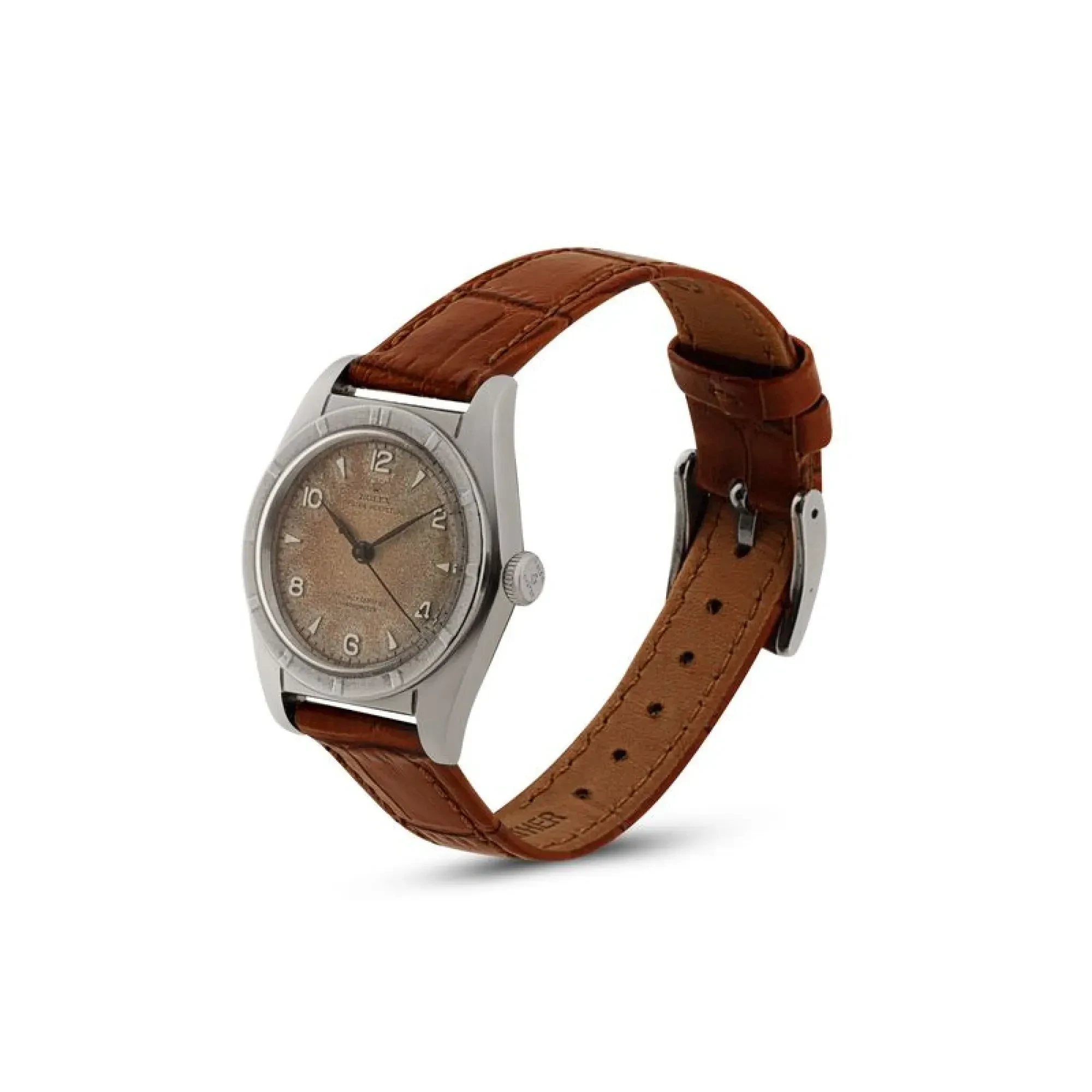 Rolex · Oyster Perpetual 'Bubbleback' · Stainless Steel · Tropical Arabic Dial · Ref. 5015 · 1949 - View 3
