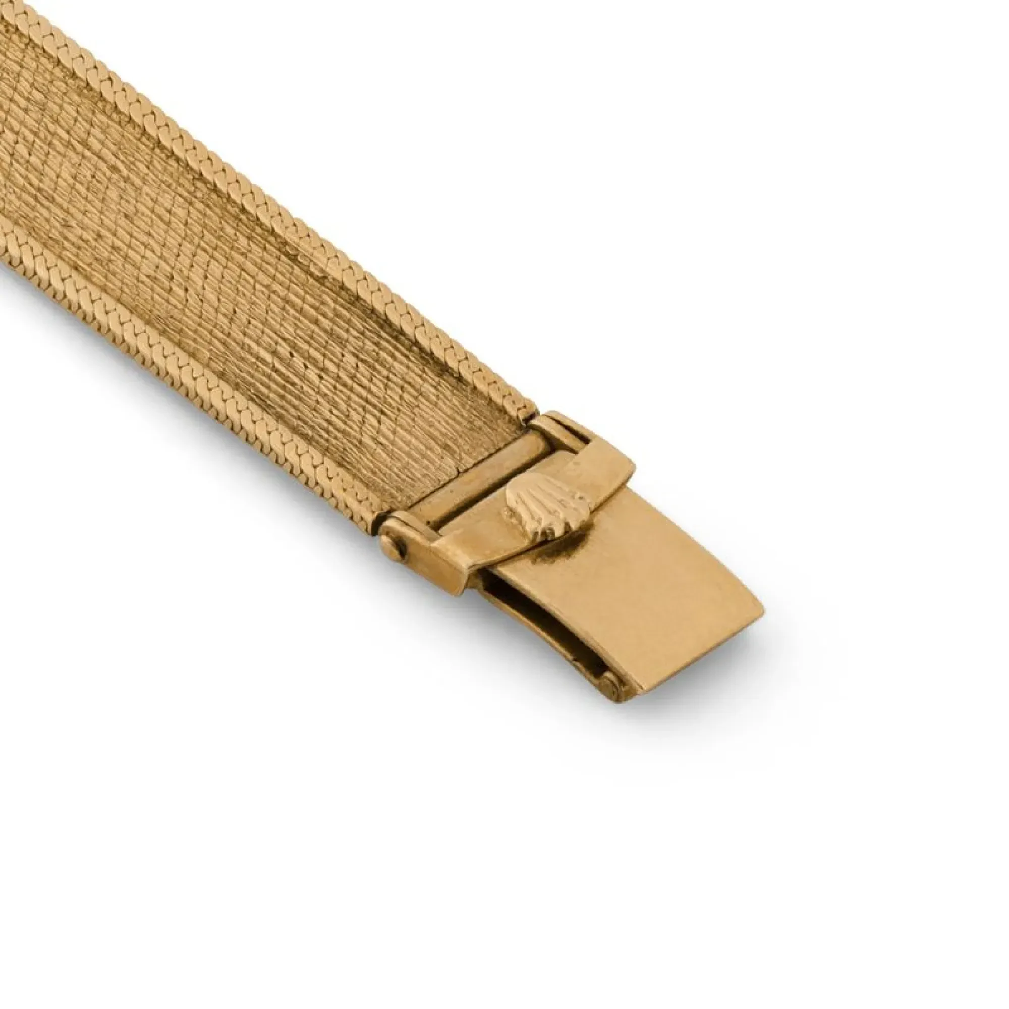Rolex · Lady's Precision · 9ct Gold · Woven Bracelet · Silver Dial · 1970s - View 5