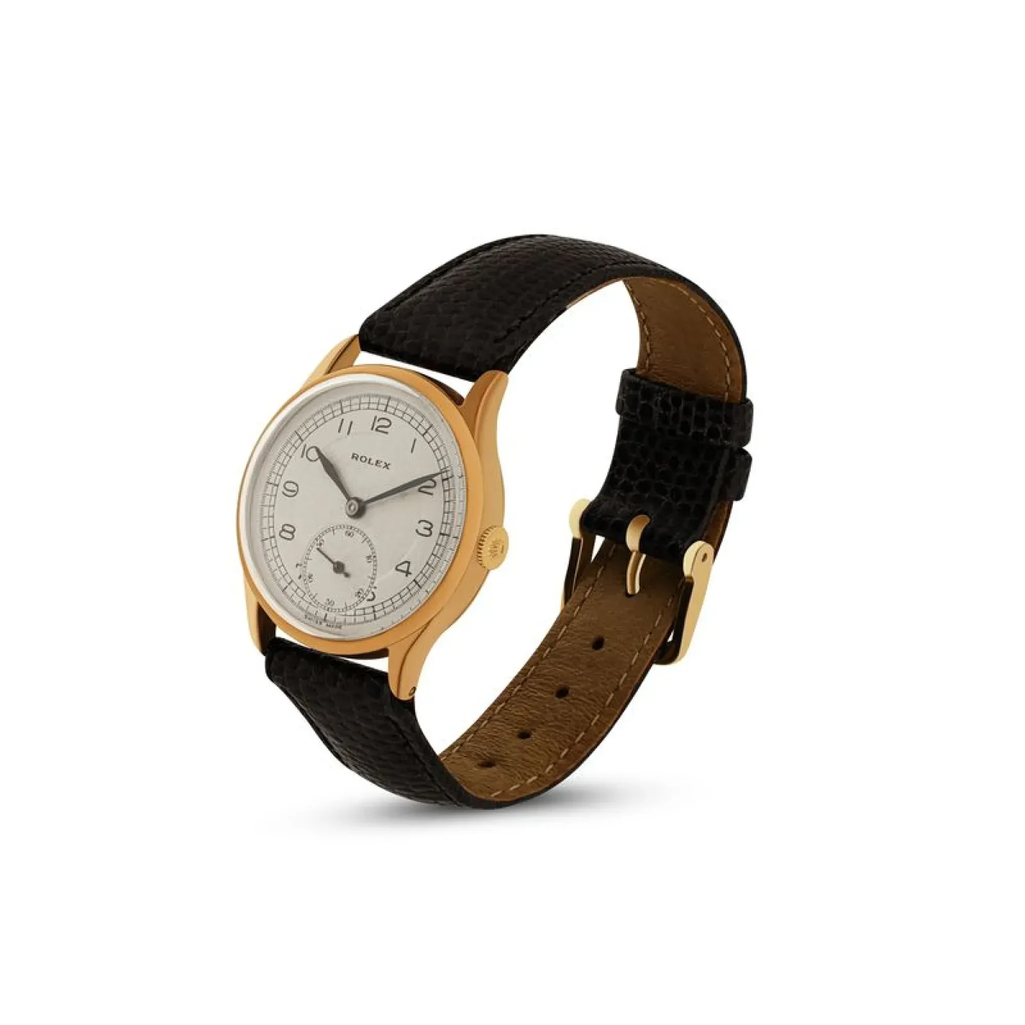 Rolex Rolex · Chronometer · 9ct Gold · Cream Arabic Dial · 1940s - detail view