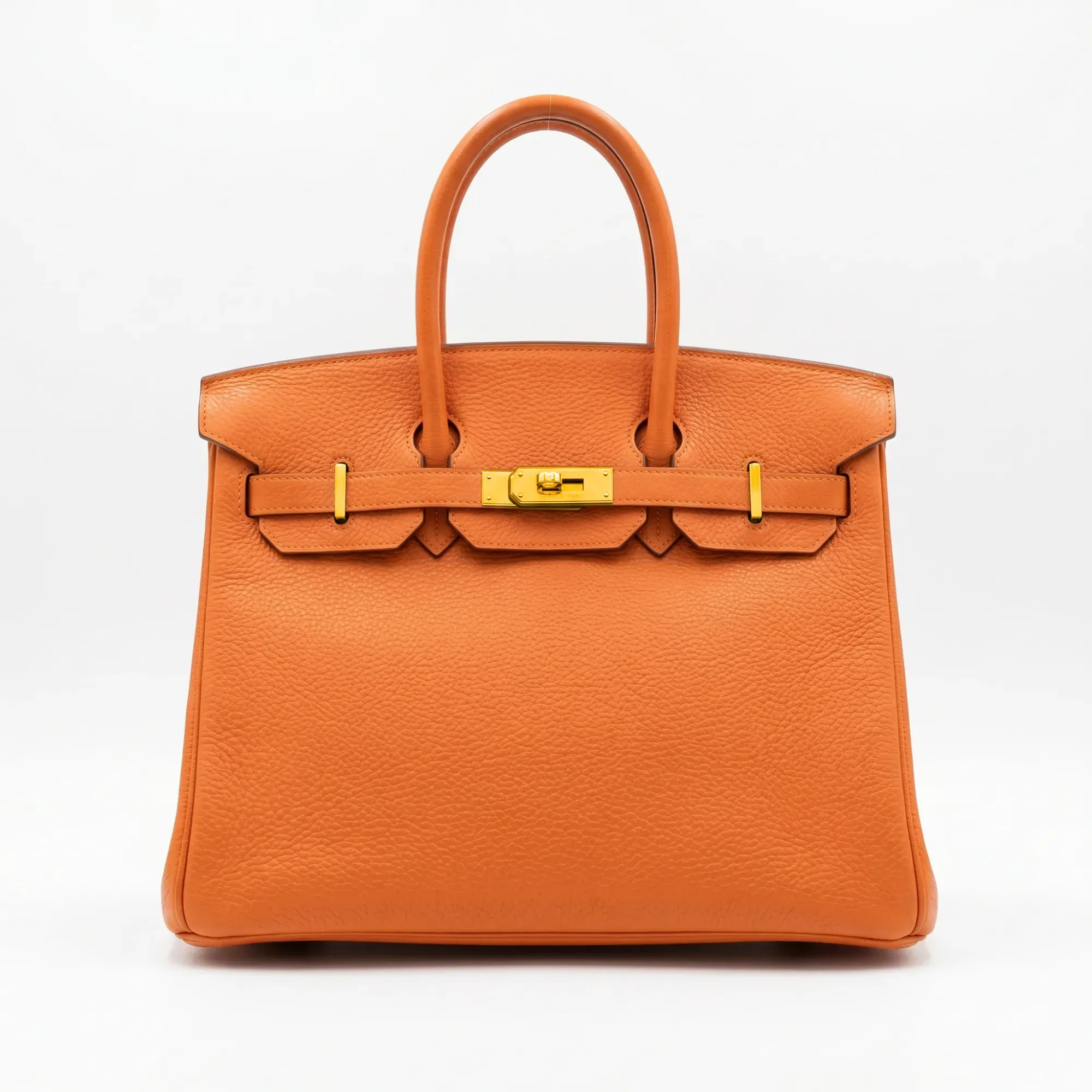 Hermès Hermès · Birkin 35 · Orange · Togo · Gold Hardware · 2008 - detail view