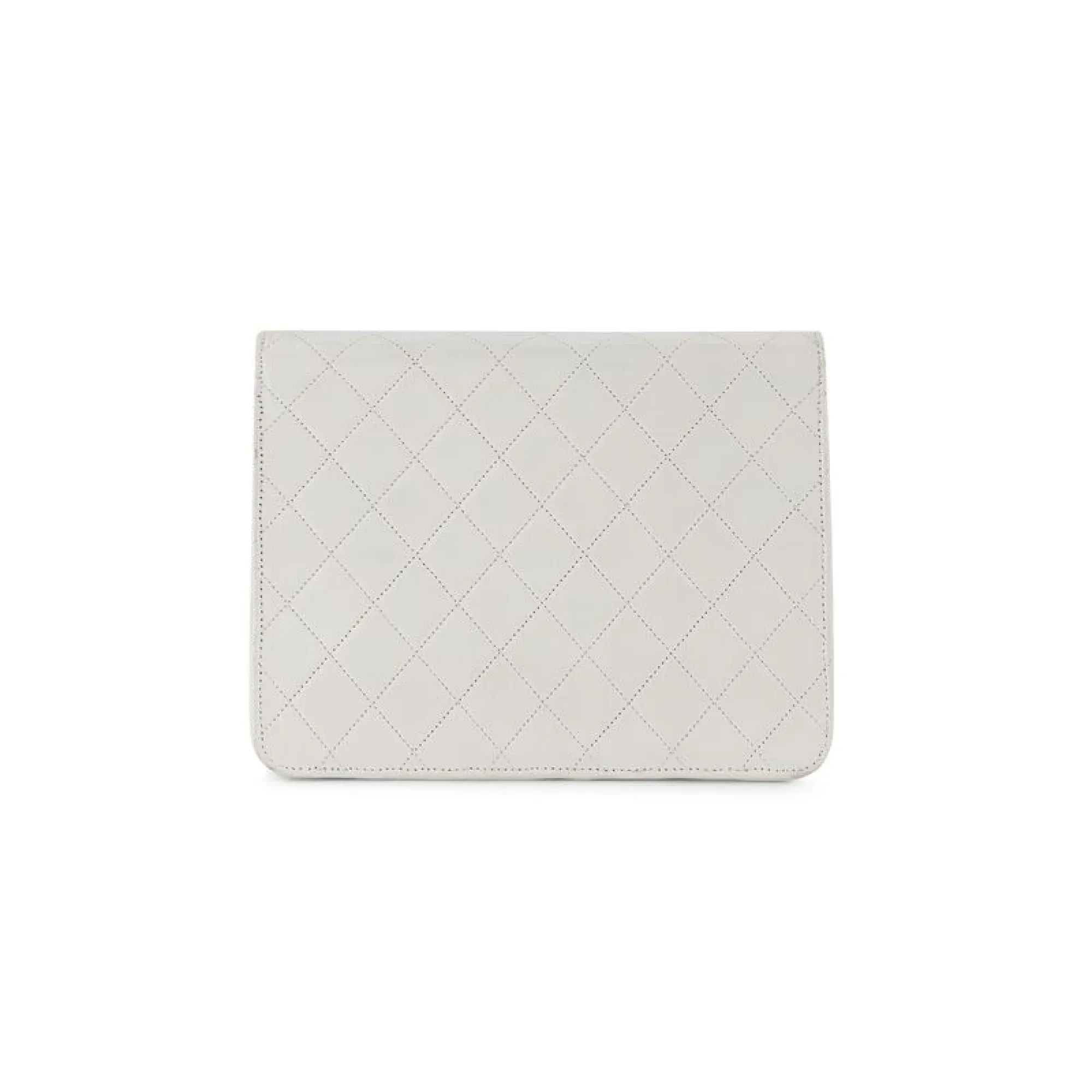 Chanel · Single Flap · White Lambskin · Gold Hardware · 1980s - View 3