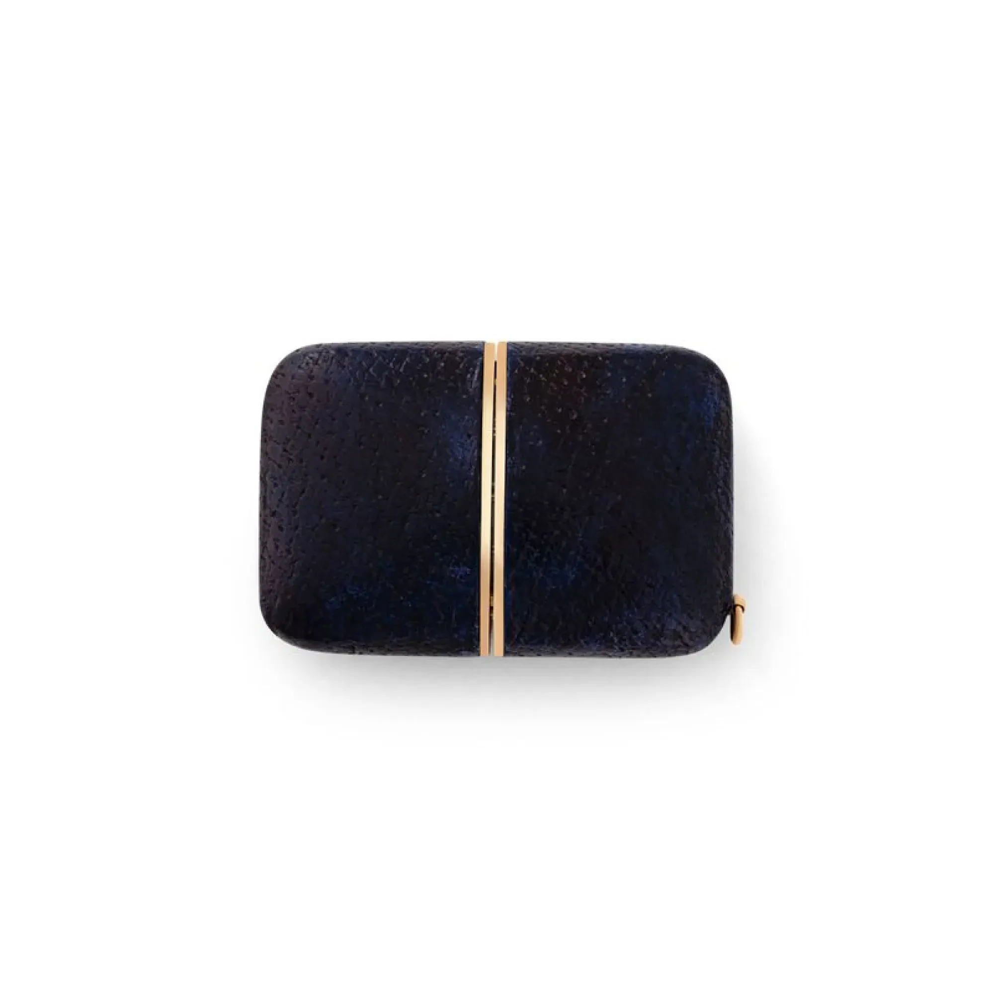 Hermès · Purse Watch · Gilt Metal & Navy Leather 1950s - View 3