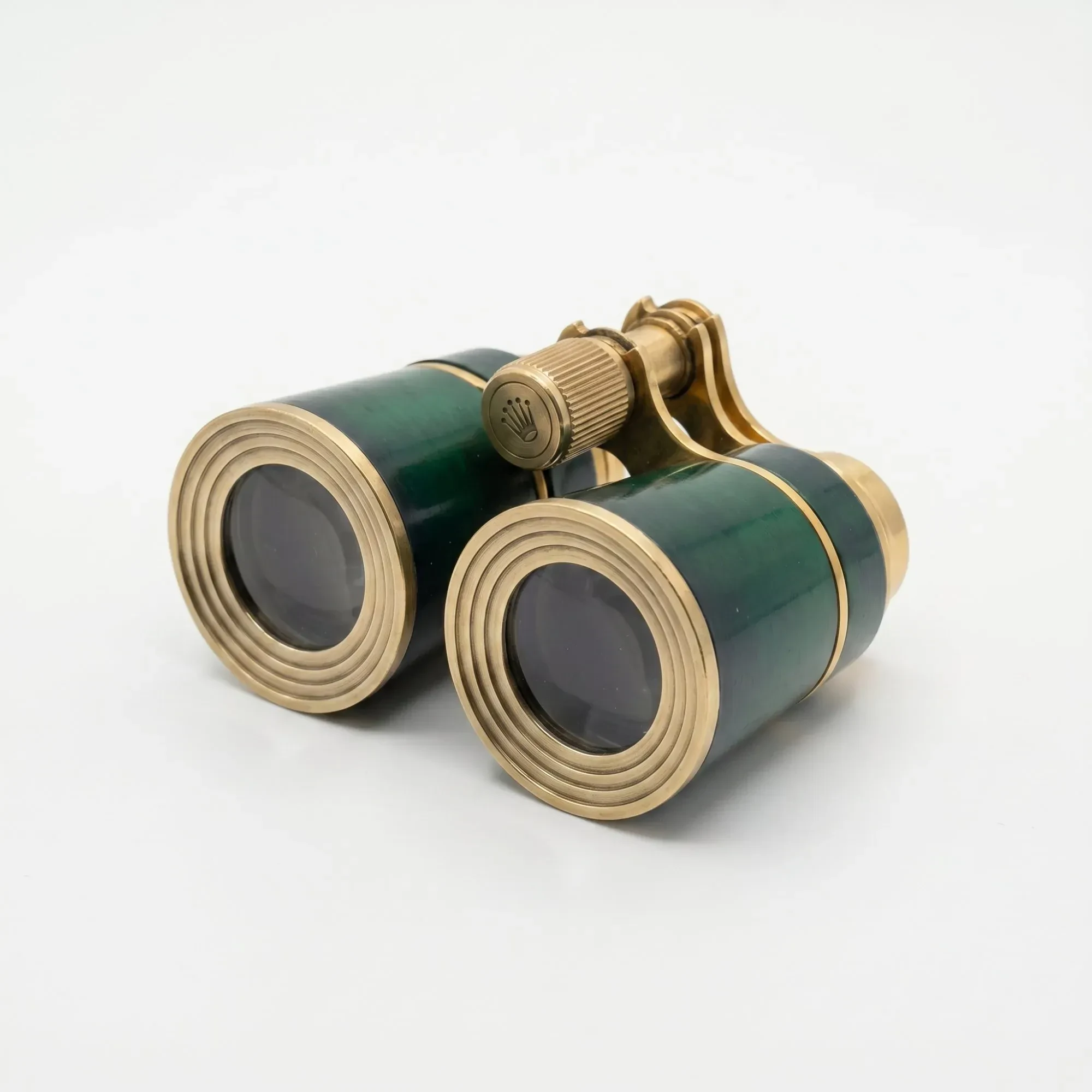 Rolex · Opera Glasses · Green Lacquer & Gilt · With Original Rolex Pouch · 1970s - View 4