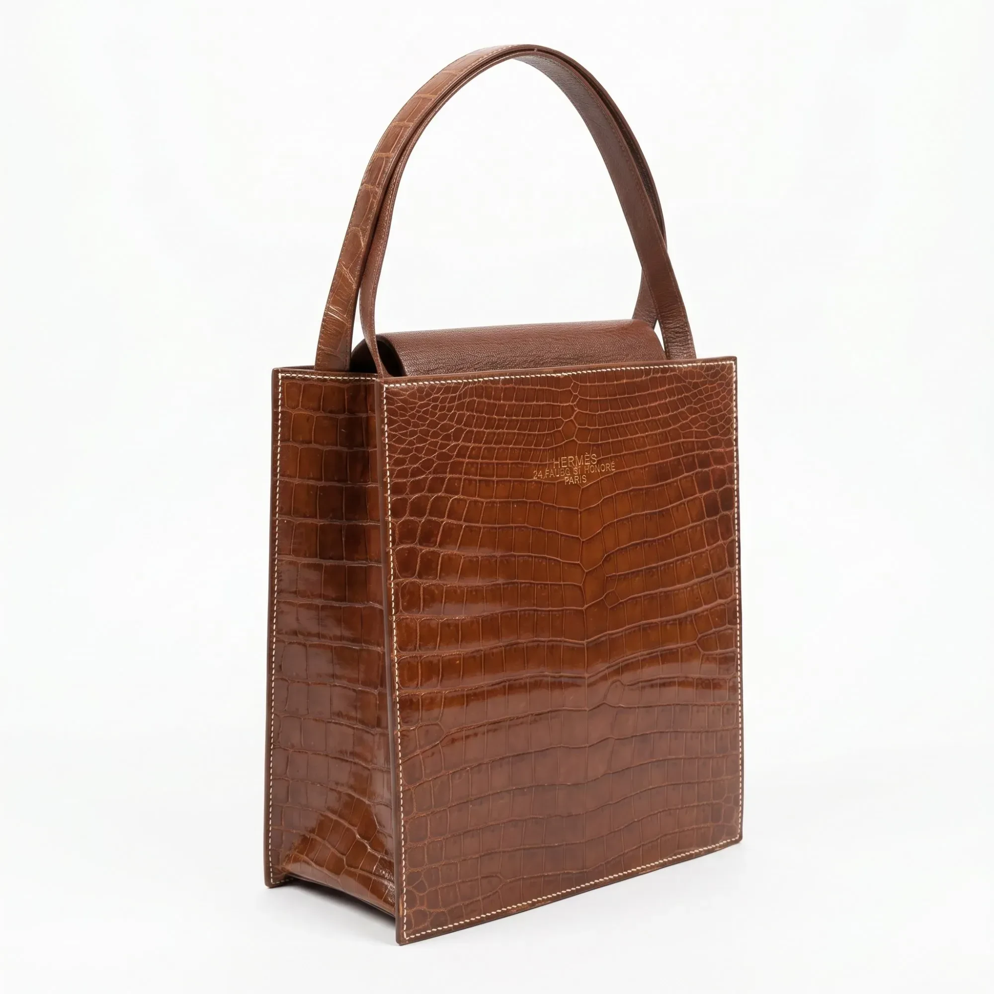Hermès Hermès · Lucy · Tan Crocodile · Gold Hardware · c.1997