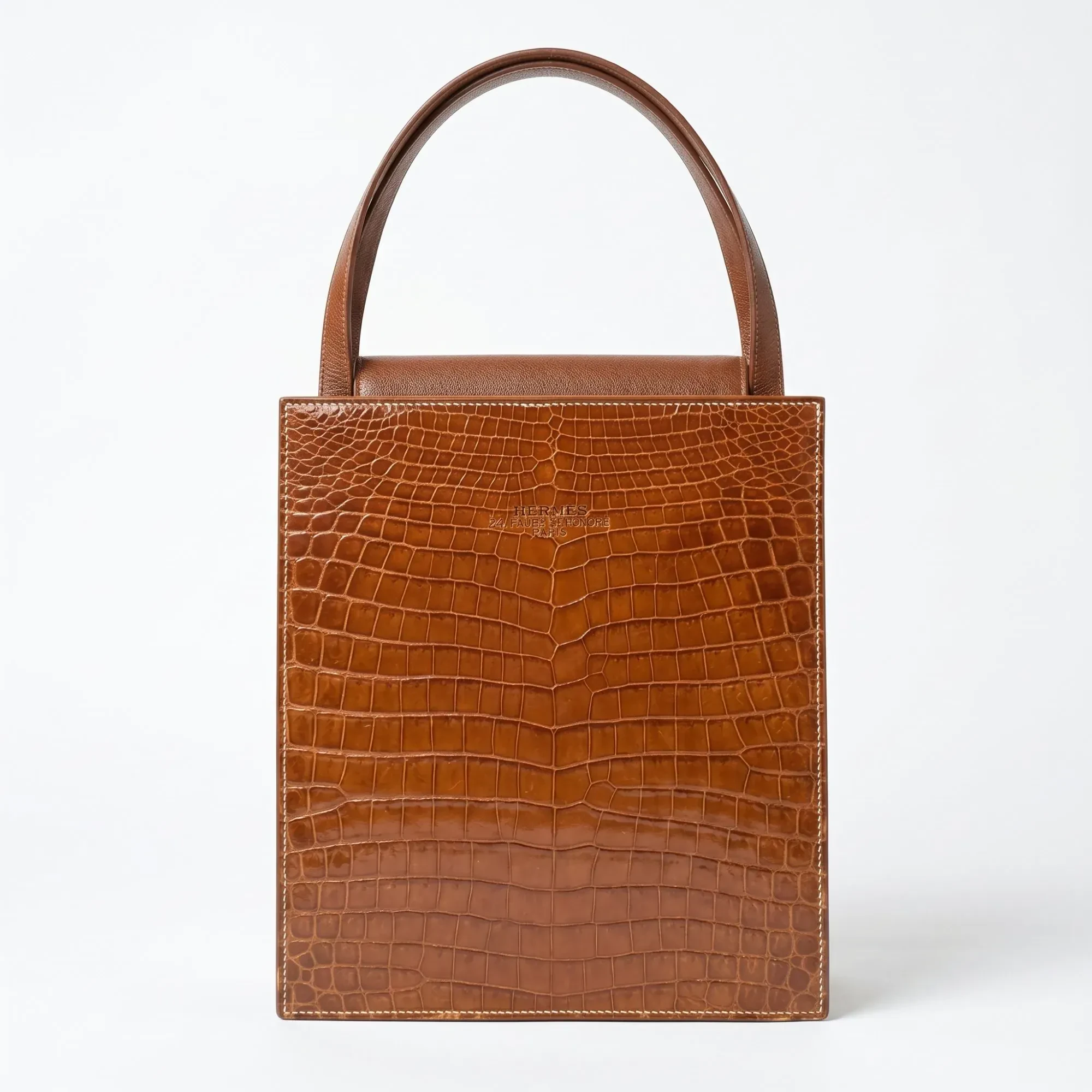 Hermès · Lucy · Tan Crocodile · Gold Hardware · c.1997 - View 1